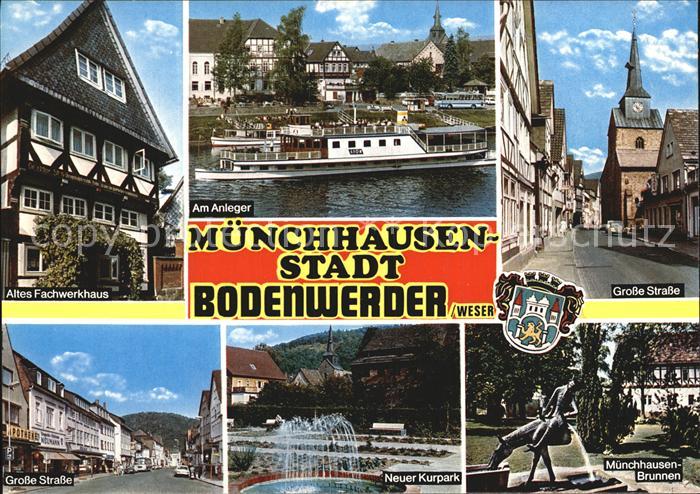 Bodenwerder Altes Fachwerkhaus Grosse Strasse Neuer Kurpark Muenchhausen Brunnen