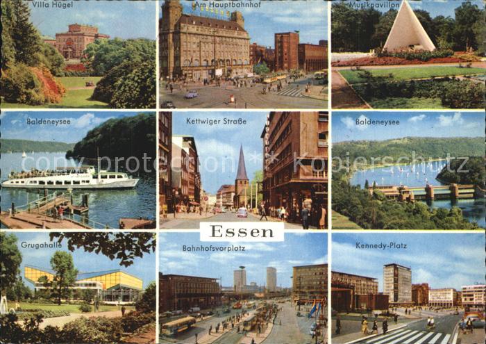Essen Ruhr Villa Huegel Baldeneysee Grugahalle Bahnhofsvorplatz Kennedy Platz Mu