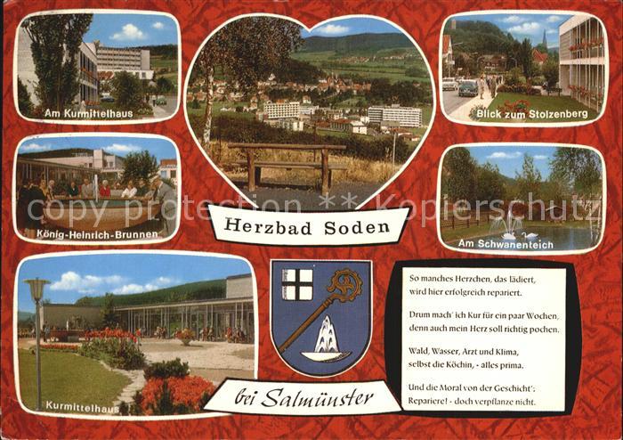 Bad Soden-Salmuenster Kurmittelhaus Koenig Heinrich Brunnen Schwanenteich Stolze