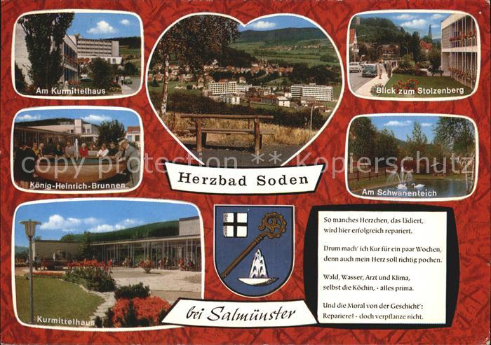 Bad Soden-Salmuenster Kurmittelhaus Koenig Heinrich Brunnen  Schwanenteich