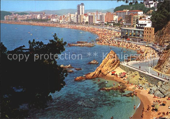 Lloret de Mar Blick vom Schloss auf die Promenade