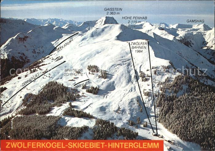 Hinterglemm Saalbach Zwoelferkogel Hohe Penhab Geisstein