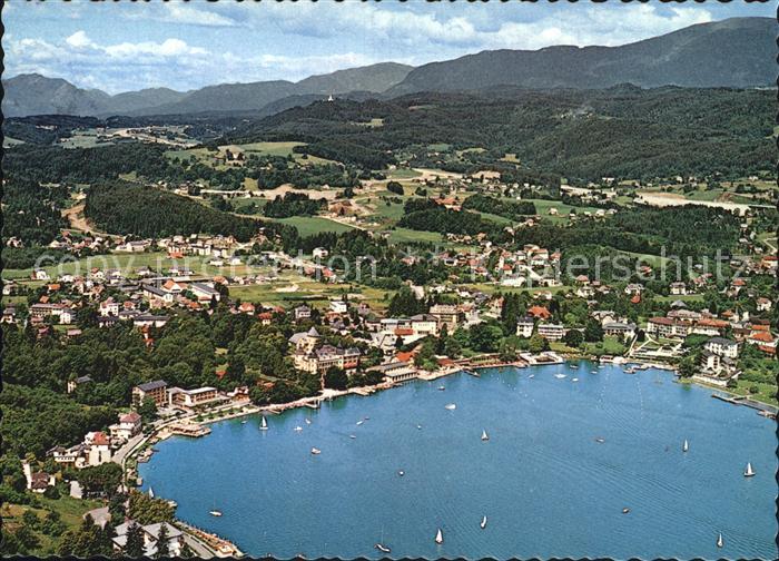 Velden Woerthersee Fliegeraufnahme mit Doebratsch und Gerlitzen