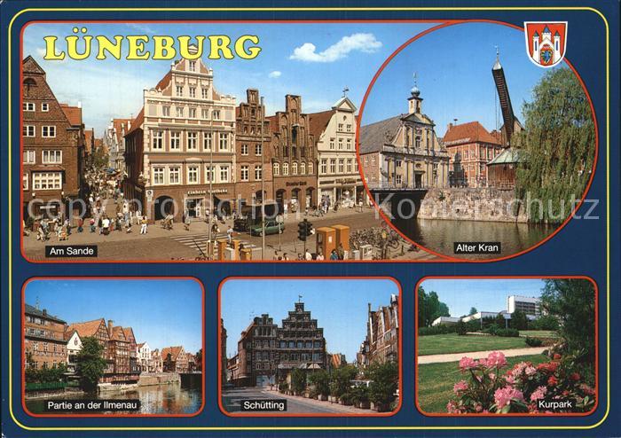 Lueneburg Am Sande Partie an der Ilmenau Schuetting Kurpark Alter Kran