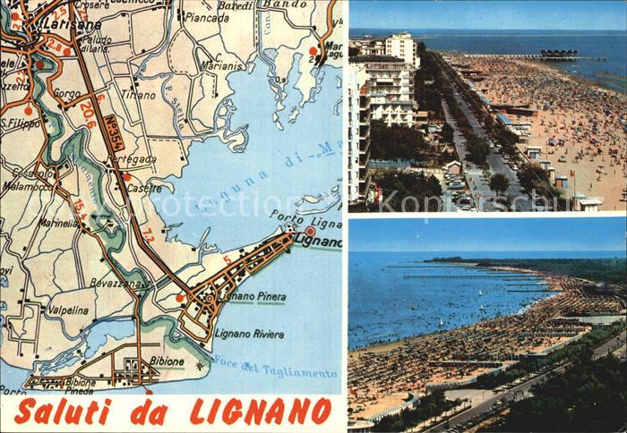Lignano Pineta Strand Landkarte