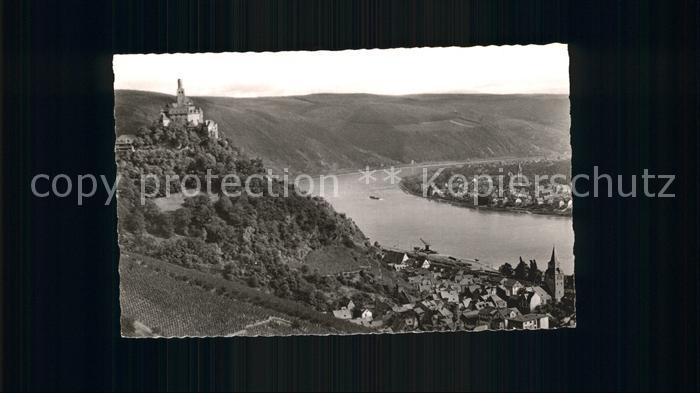 Braubach Rhein Rheinpartie mit Marksburg