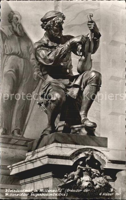 Mittenwald Bayern Klotzdenkmal Geigenbauer