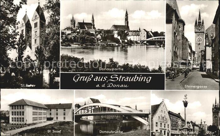 Straubing Steinergasse Donau St.Peter St. Josef