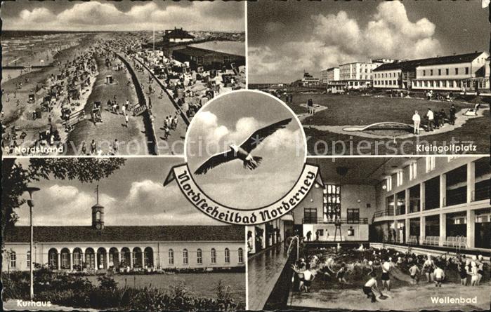 Norderney Nordseebad Minigolf Wellenbad Kurhaus Strand