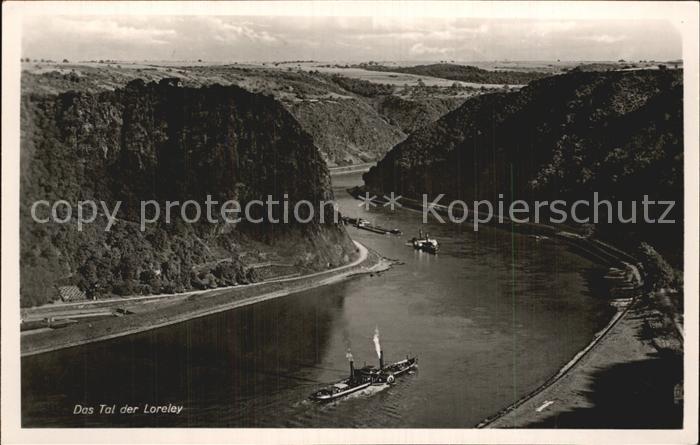 Loreley Lorelei Fliegeraufnahme Rheinpartie
