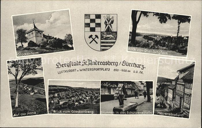 St Andreasberg Harz Glockenturm Schuetzenstrasse Herrenstrasse