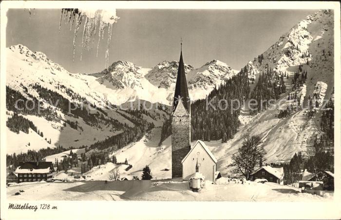 Mittelberg Kleinwalsertal Kirchenpartie