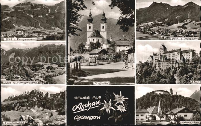 Aschau Chiemgau Schloss Zellerhorn Kirchenpartie Kampenwand