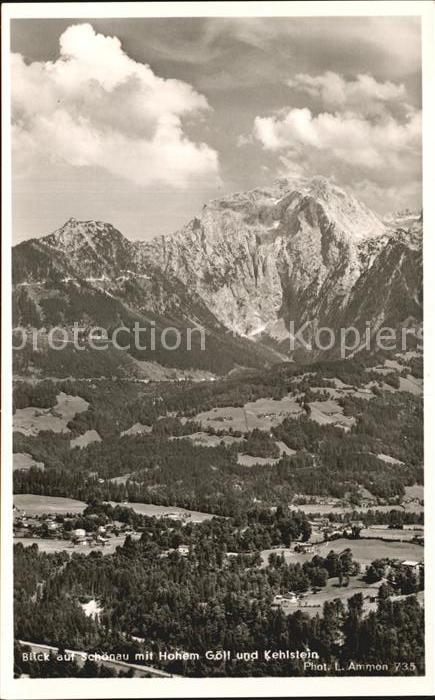 Schoenau Berchtesgaden Fliegeraufnahme mit Hohem Goell und Kehlstein