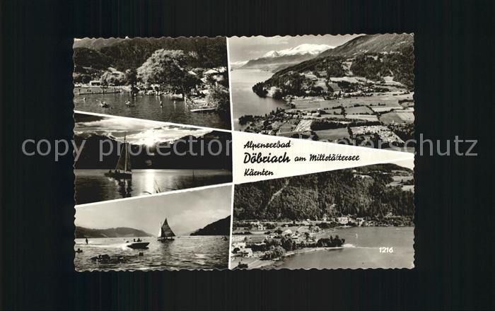 Doebriach Millstaettersee Fliegeraufnahme Millstaettersee Kaernten