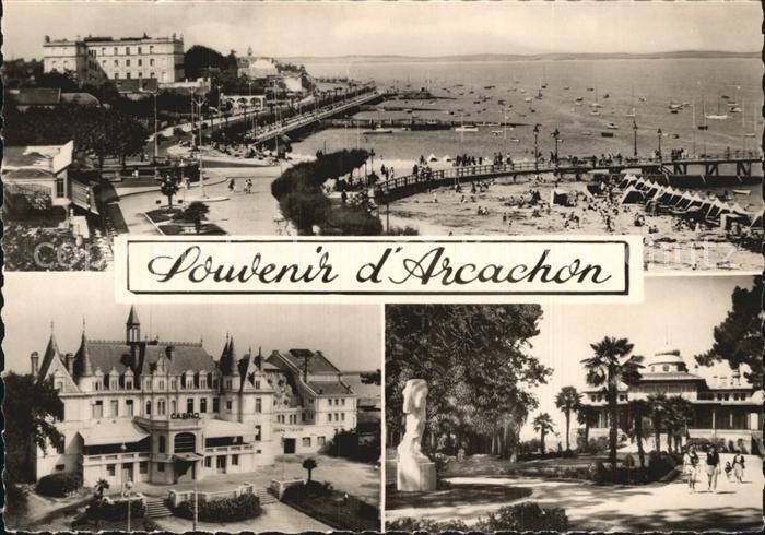 Arcachon Gironde Fliegeraufnahme Strandpromenade