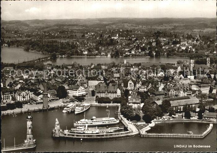 Lindau Bodensee Fliegeraufnahme Hafeneinfahrt