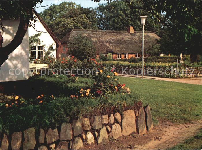 Keitum Sylt Wohnhaeuser mit Schilfdach