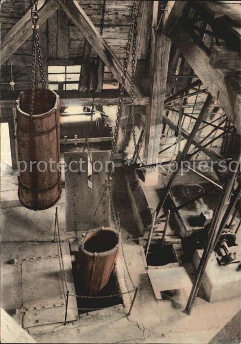 St Andreasberg Harz Silber-Erzbergwerk Samson Einstieg und Tonnenbefoerderung