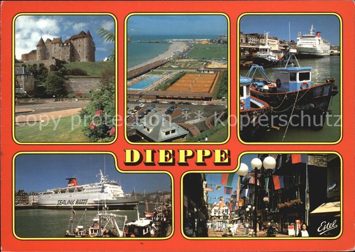 Dieppe 76 Chateau Hafen Ortspartie