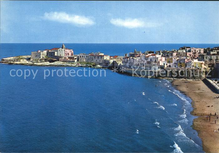 Gargano Vieste Fliegeraufnahme mit Strand