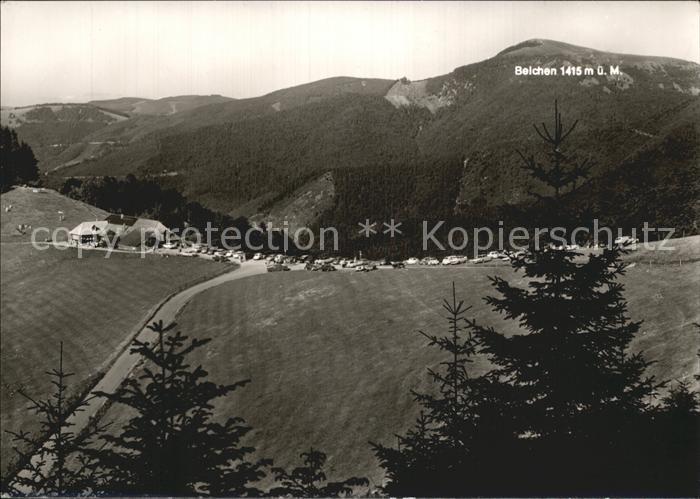 Muenstertal Schwarzwald Almgasstaette Kaelbelescheuer mit Belchen