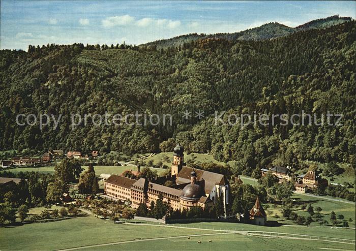 Muenstertal Schwarzwald Kloster St. Trudpert Fliegeraufnahme