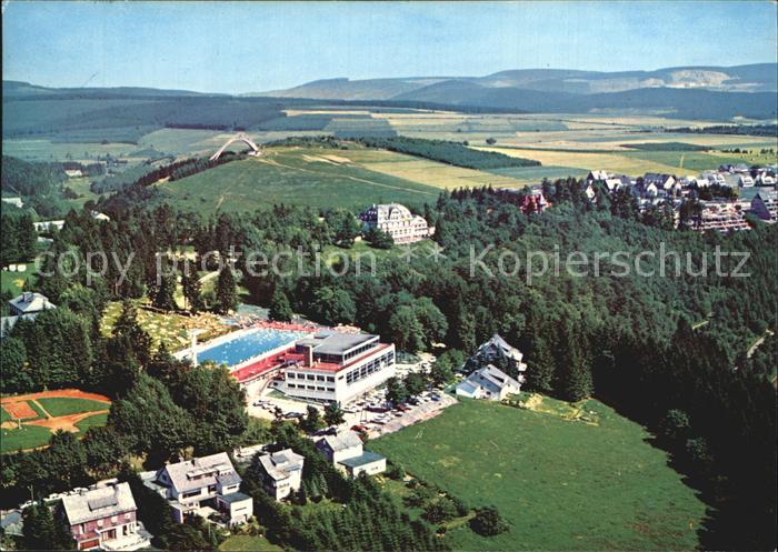 Winterberg Hochsauerland Fliegeraufnahme mit Freibad