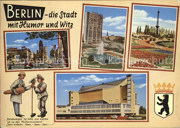 BERLIN  CITY Funkturm Kurfuerstendam Ernst Reuter Platz Philharmonika