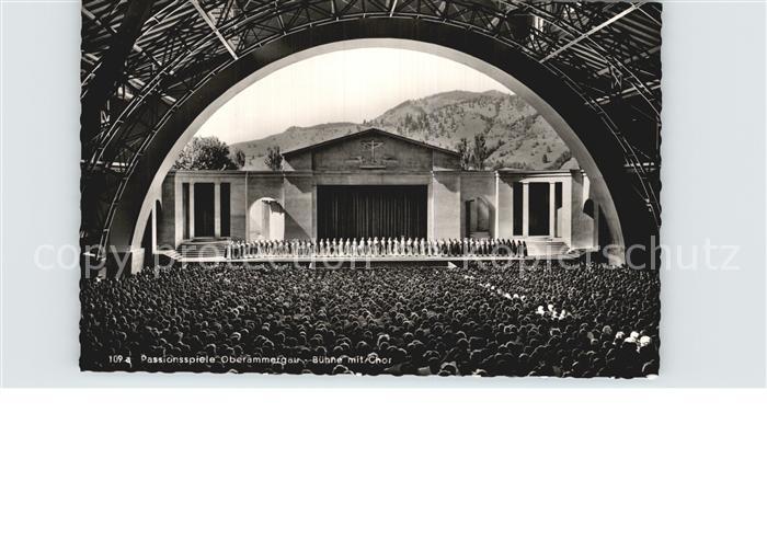 OBERAMMERGAU Bayern Passionsspiele Buehne mit Chor