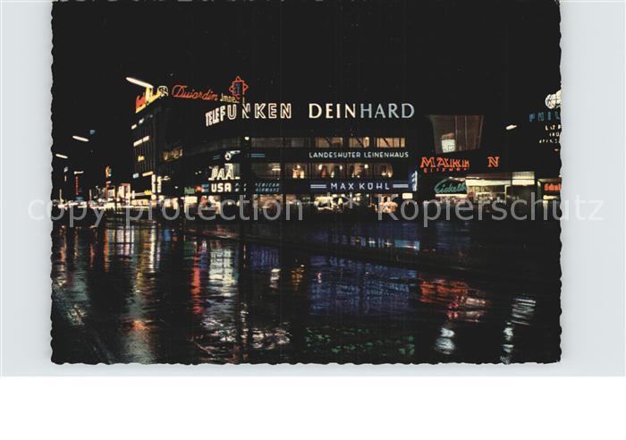 BERLIN  CITY Kurfuerstendamm Ecke Joachimstalerstrasse bei Nacht