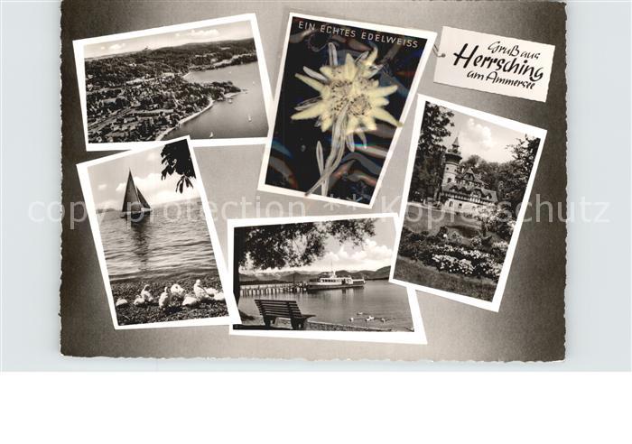 Herrsching Ammersee Fliegeraufnahme Seepartie