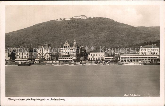 Foto Zeitz F.G. Nr. 1145 Kurhotel Petersberg Koenigswinter am Rhein