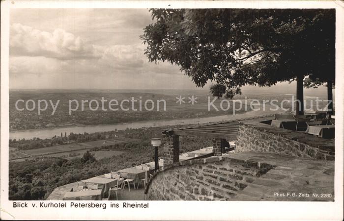 Foto Zeitz F.G. Nr. 2280 Kurhotel Petersberg Rheintal Koenigswinter