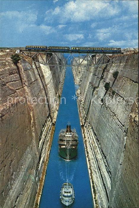 Schiffe Ships Navires Eisenbahn Griechenland Kanal