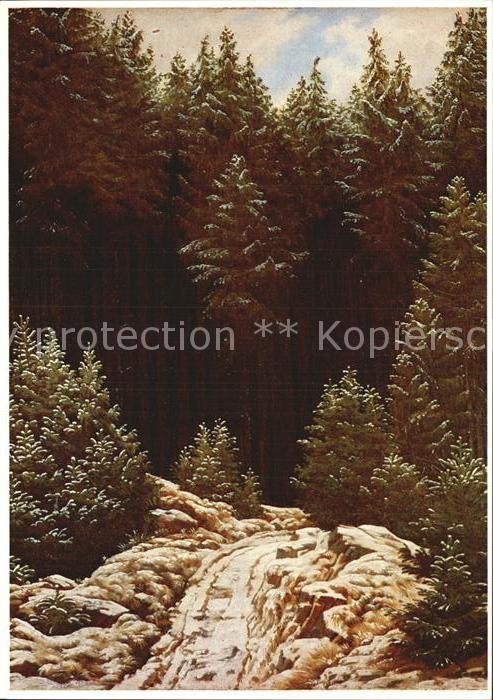 Kuenstlerkarte Caspar David Friedrich Fruehschnee