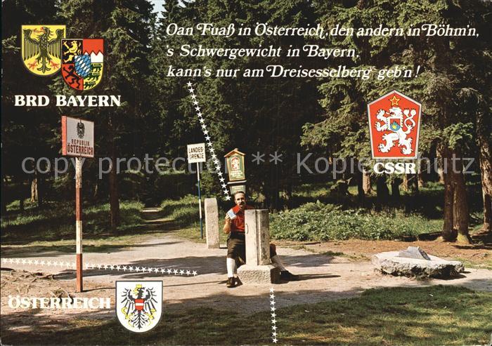Grenze Douane Zoll Dreiländereck Dreisessel Bayerischer Wa