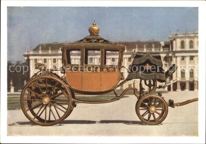 Pferdekutschen Lombardischer Kroenungswagen Napoleon 1805 Wien Museum