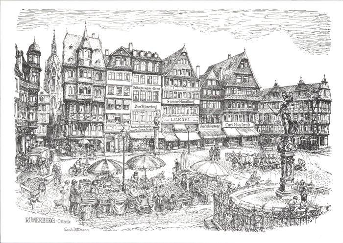 Kuenstlerkarte Erich Dittmann Roemersberg Ostzeile