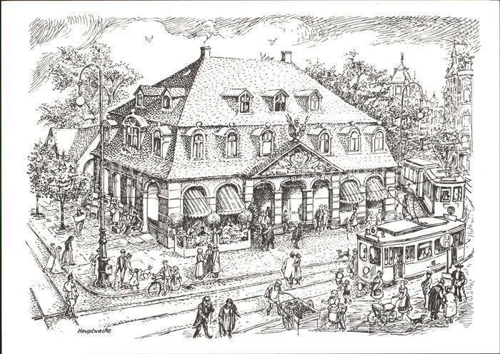 Kuenstlerkarte Erich Dittmann Hauptwache Frankfurt am