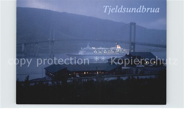 Bruecken Bridges Ponts Tjeldsundbrua Faehrschiff