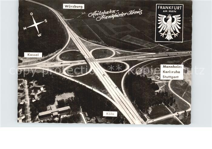 Autobahn Frankfurter Kreuz Fliegeraufnahme