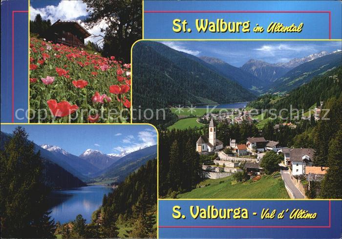 St Walburg Suedtirol Mohnfeld Zoggler-See