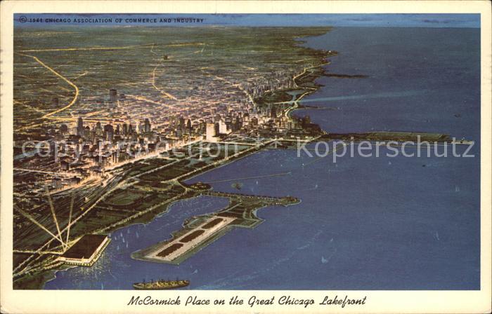 Chicago Illinois McCormick Place on the Great Chicago Lakefront Air view