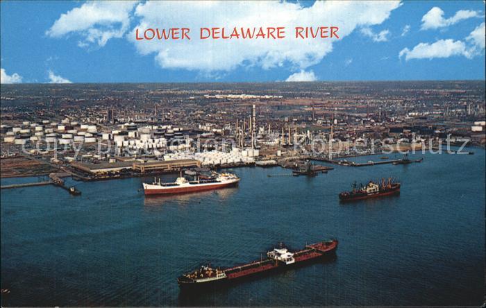 Philadelphia Pennsylvania Lower Delaware River Air view