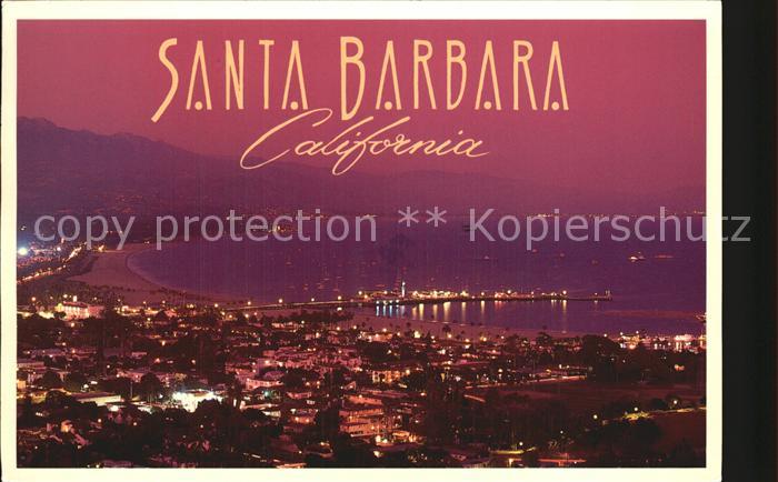 Santa Barbara California Tonight Air view