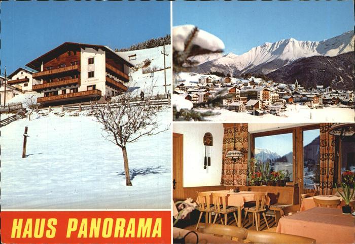Serfaus Tirol Haus Panorama Gaststube Ortsansicht