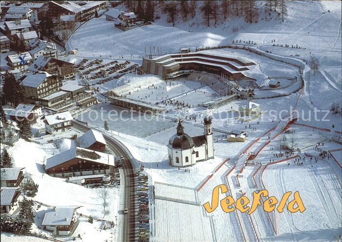 Seefeld Tirol Olympia Sport und Kongresszentrum Fliegeraufnahme