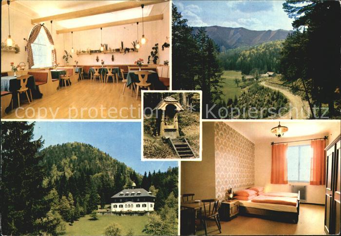 Ramsau Hainfeld Berghaus Annental Gastraum Zimmer Panorama Bildstock