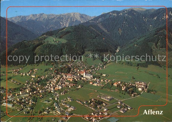 Aflenz mit Hochschwabgruppe und Schoenleiten Fliegeraufnahme